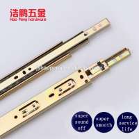 Telescopic Drawer Slide Black 27-45Mm Width Gold 3 Fold Automatic Drawer Slide Rail Made In China